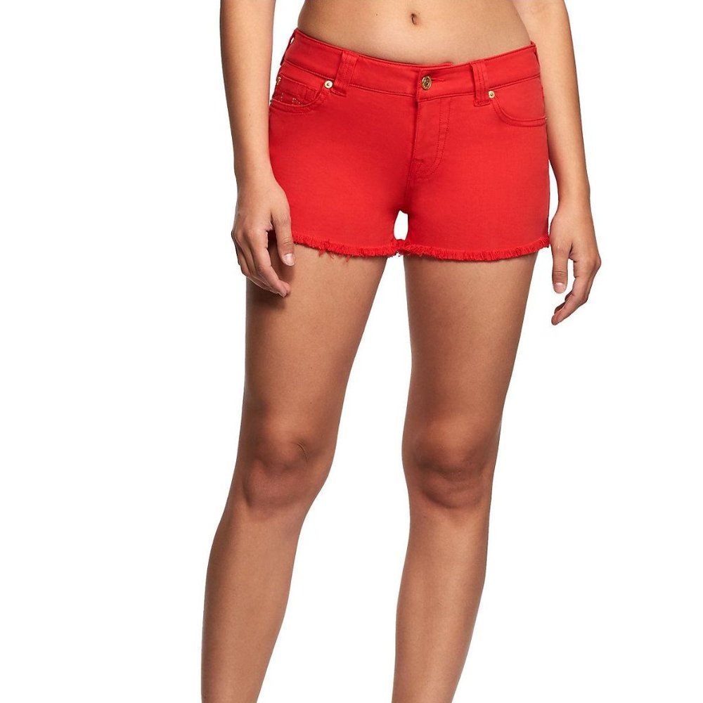 True Religion Keira Manchester United Red Shorts - Picture 3 of 4